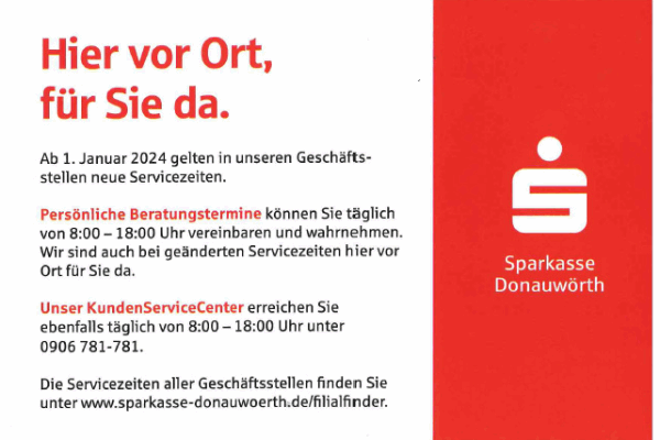 Bild 1 von Sparkasse Nordschwaben - Niederlassung